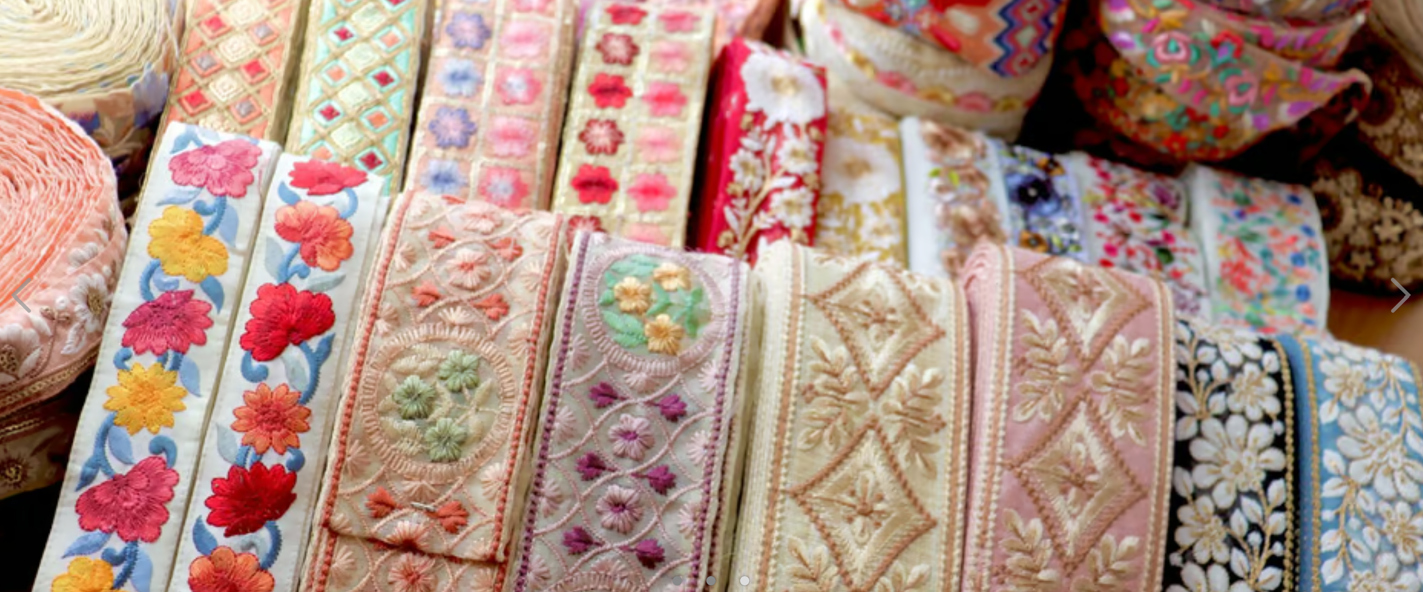 インド刺繍リボンでハンドメイド